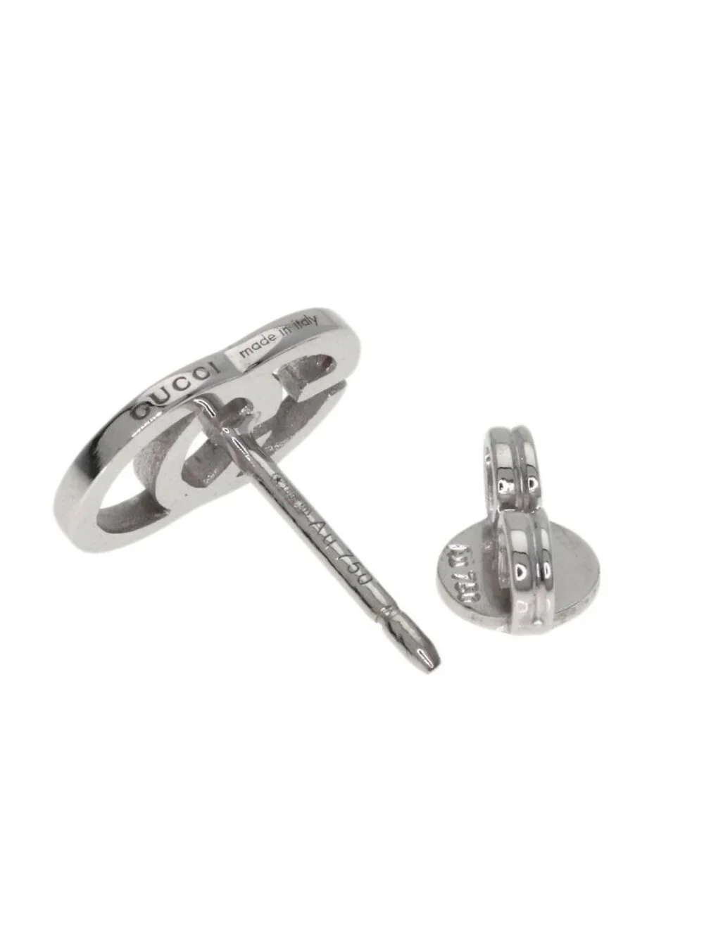 Gucci GG Running Single Earrings 18k White Gold